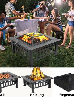 #SALE# XXXL 3 in 1 Feuerschale Grill BBQ Smoker - Wuppertal