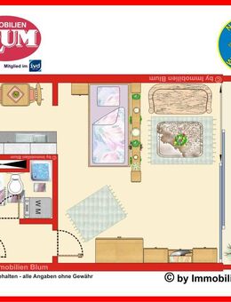 helle & gepflegte 1-Zimmer-Mietwohnung mit Einbauküche, großem Balkon in zentraler, aber ruhiger Wohnlage von LU-Zentrum - Ludwigshafen (Rhein)