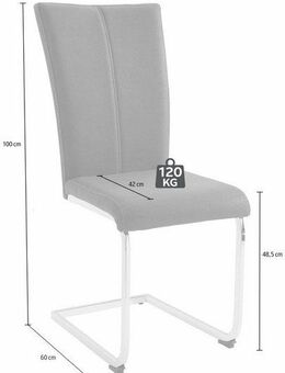 Home affaire Freischwinger Nils (Set, 2 St), Stuhl belastbar bis 120 Kg, Gestell Metall im Chrom-Look oder Schwarz