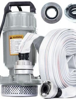 Gartenpumpe Wasserpumpe 20m Feuerwehrschlauch Schmutzwasser Set - Wuppertal