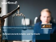 Referent (m/w/d) Arbeits- und Tarifrecht - Köln