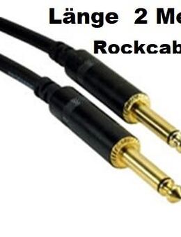 Rockcable The Best of Sounds Good NRA-070-0030-020 2 Meter Länge 2 Meter Asymmetrische Instrumenten-Kabel 2 x Plug vergoldeten Kontakten - Dübendorf