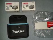Makita Original 2 x 1860B mit LED + Akkutasche Doppel-Batterie-Tasche für 2 Akkus 18V Möglichkeit des Aufhängens am Werkzeuggürtel - Erfurt