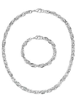 Firetti Ketten und Armband Set Multipack Schmuck Geschenk Messing Armkette Halskette (Set, 2-tlg)