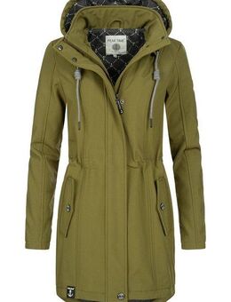 PEAK TIME Softshelljacke L60013 wasserabweisender Übergangs-Mantel mit abnehmbarer Kapuze