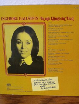 Ingeborg Hallstein-in mir klingt ein Lied-Vinyl-LP,1969 - Linnich