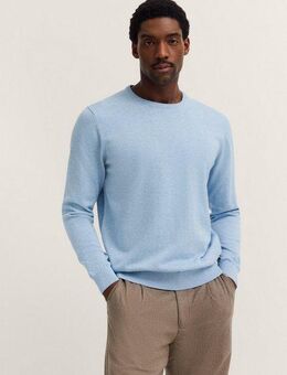 bugatti Rundhalspullover Basic Essential aus reiner Baumwolle