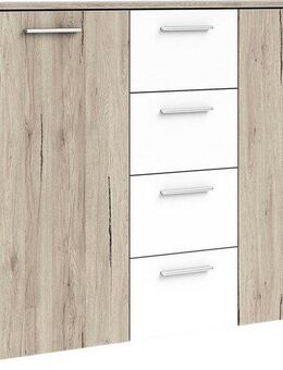 Home affaire Kombikommode Beta Breite 132 cm, zeitlose Schubladenkommode, Anrichte, Sideboard, viel Stauraum, 2-türig 4 Schubladen, 132x38x93cm