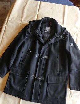 Mantel Dufflecoat Herren BUGATTI Gr. 27 schwarz 65% Wolle Kapuze - Tönning