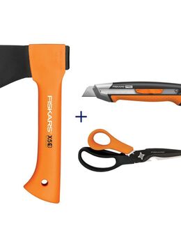 Ein Geschenkset für Heimwerker: Multifunktionsschere X5-Axt Carbonmax-Allzweckmesser FISKARS - Wuppertal