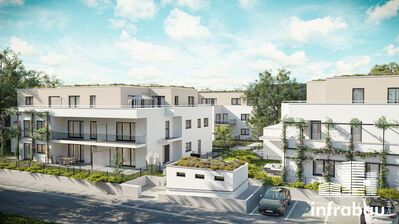 Traumhaftes Penthouse in bester Lage von Leitershofen! 3-ZKB mit umlaufender Dachterrasse! Neubau! Leben im Grünen und doch so Stadt nah!