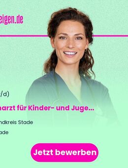 Facharzt (m/w/d) für Kinder- und Jugendmedizin bzw. Arzt (m/w/d) mit pädiatrischer Erfahrung - Stade (Hansestadt)