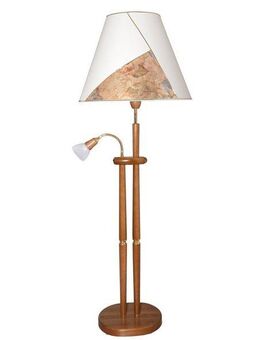 LED Stehlampe, LED wechselbar, Warmweiß, Mit Leseleuchte