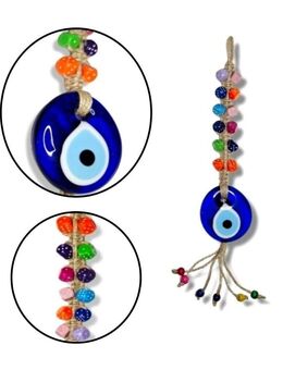 Glas Nazar Boncuk Blaue Auge mit Farbige Würfeln Wanddekoration Auto Dekoration 16,90 €* - Villingen-Schwenningen