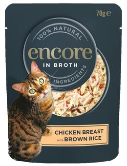 Encore Cat Pouch 16 x 70 g - Huhn mit braunem Reis