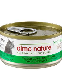 5 + 1 gratis! 6 x 70 g Almo Nature HFC - Natural Thunfisch mit Mais