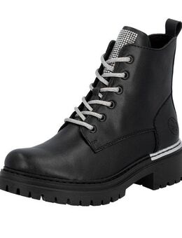 Rieker Schnürboots Schnürstiefelette, Profilsohle, mit praktischem Innenreißverschluss