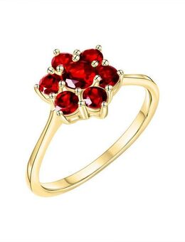 Fascination by Ellen K. Fingerring 585/- Gelbgold Granat