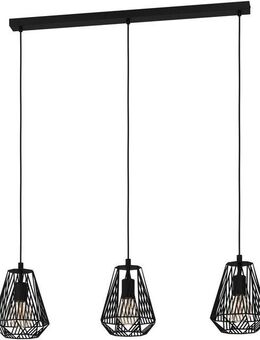 EGLO Hängeleuchte STYPE, ohne Leuchtmittel, Hängeleuchte, Esszimmer, Wohnzimmer L96 x B20 x H110, 3X40W exkl.