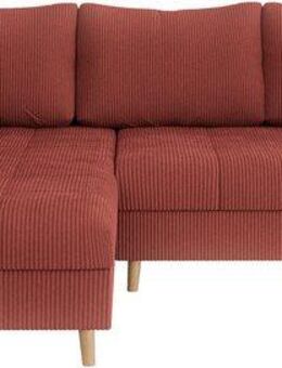 Home affaire Ecksofa CHARRE L-Form mit Ottomane, Maße B/T/H: 231/161/81 cm, feine Steppung, lose Rücken- und Zierkissen, auch in Cord und Bouclé