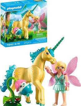 Playmobil® Sammeleinhorn, Sonnenscheinblüte mit Fee (71842), Princess Magic Konstruktions-Spielset, (24 St)