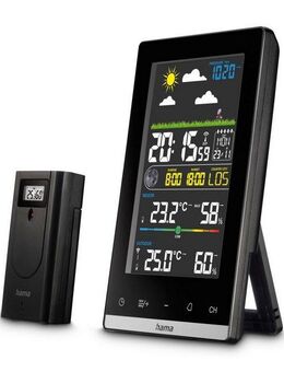 Hama Wetterstation Funk mit Außensensor (digital, Vorhersage) Wetterstation (innen und außen)