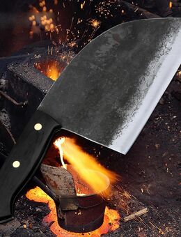 ⚠️♨️ Küchenmesser | Küchenbeil | Metgerbeil | Hackbeil | Carbon-Edelstahl ♨️⚠️ - Sinsheim