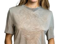 – Pull&Bear S 36 / 38 Shirt T-Shirt Stehkragen grau hellgrau kurzarm Damen Teens - Mühlberg (Elbe) Zentrum