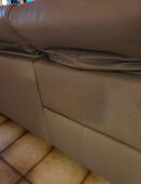 Wohnzimmer Couch in Leder mit elektrischer Wohlfühl Liege in 87724