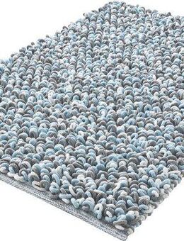 Kleine Wolke Badematte Sling, Höhe 20 mm, rutschhemmend beschichtet, fußbodenheizungsgeeignet, Baumwolle, Polyester, rechteckig, Badteppich, handgefertigt, 2 farbige Schlingenoptik