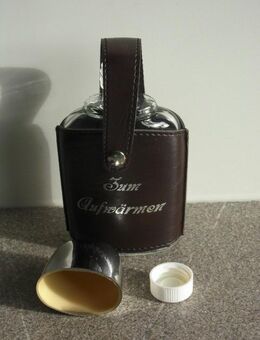 Flachmann „Zum Aufwärmen“ Taschenflasche Glas Flasche 50 ml 3,- - Flensburg