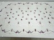 Romantische ovale Tischdecke mit Veilchen-/Rosendekor - Freigericht
