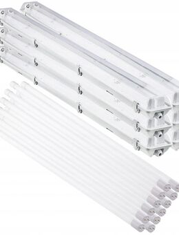 10x LED Industrielampe Feuchtraum Werkstattlampe Zimmerlampe 1500mm 48W komplett Set - Wuppertal