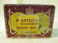 Alte Zigarettenschachtel aus Blech aus der Zeit vor 1918 / von "August Batschari - Zeuthen