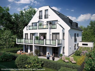 Ruhige Lage: Sonnige 3-Zi.-Neubau-Whg.,9m² SW-Balkon, Lift, KfW55-Effizienzhaus, Tageslichtbad + Gäste-WC