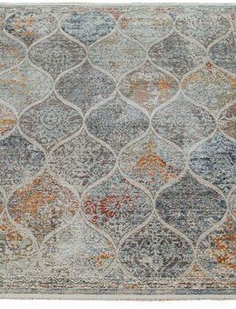 Paco Home Teppich Pandora 323, rechteckig, Höhe: 5 mm, Kurzflor, Handweb-Optik, Ornamente, mit Fransen