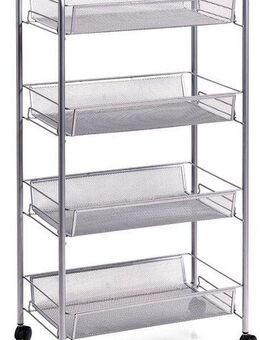 Zeller Present Rollwagen Mesh, mit vier Ablagekörbe, Höhe 83,5 cm