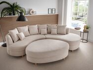 Sofa Couch Big Sofa XXL Hocker Bezug aus Breitcord - Delmenhorst