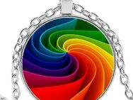 Halskette Glas Anhänger Regenbogen Farbig Modeschmuck 9,90* - Villingen-Schwenningen