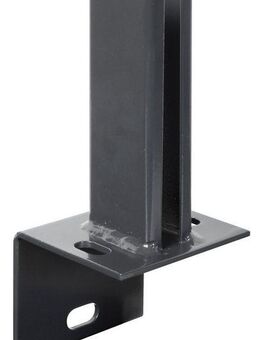 Alberts Pfostenträger, zum Aufschrauben, für Zaunpfosten 60x40 mm auf L-Randsteinen, Platte 94x100 mm