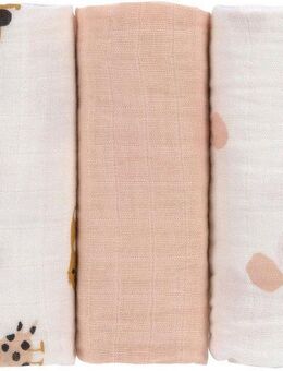 LÄSSIG Stoffwindeln Little Mateys, Einschlag- und Mulltuchset M, Spicy Orange (Set, 3-St)