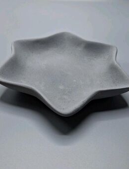 Keramik Deko Sternform grau Weihnachtszeit Weihnachten Christmas Stern 20cm 4cm - Essen