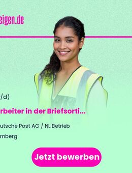 Mitarbeiter (m/w/d) in der Briefsortierung - Nürnberg