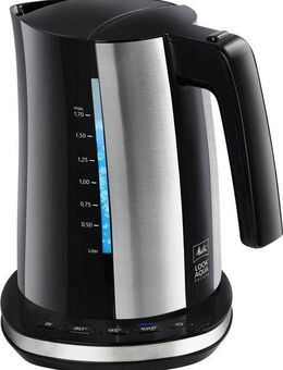 Melitta Wasserkocher Look Aqua Deluxe 1026-04, 1,7 l, 2400 W, Dreistufig einstellbare Temperatur (80°/95°/100)