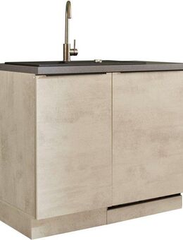 BASIC by Balculina Spülenschrank Sanibel Spülenschrank, Küchenschrank BxHxT 110x94x60 (1-St) Breite 110cm, Melaminbeschichtung