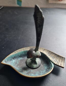 Gluttöter mit Aschenbecher wahrsch. Walter Bosse Bronze Vogel - Gründau