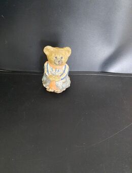 Teddybär Dekofigur Steinguss 10 cm hoch - Essen