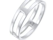 Kuzzoi Silberring Herren Bandring Steg Massiv 925 Silber