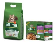 3 kg Ultima Trockenfutter + 8 x 85 g Sterilized Nassfutter-Mix gratis! - Adult Huhn