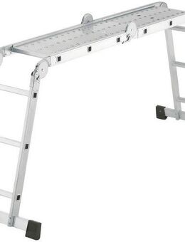 Hailo Gelenkleiter M60, Aluminium-Universalleiter 4x3 Sprossen